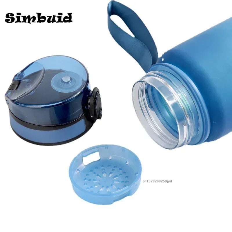 Botella de agua de 1 litro/500 ml/650 ml, deportiva, motivacional.