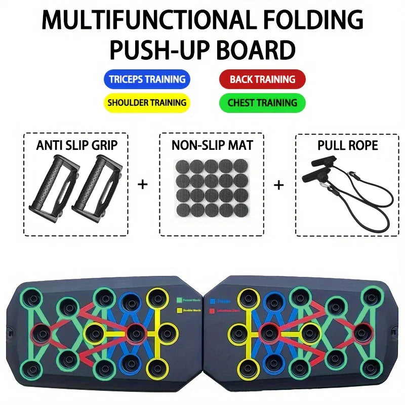 Tabla de flexiones portátil y multifuncional.