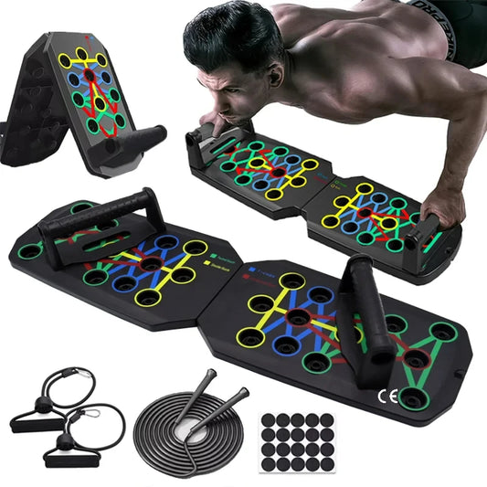 Tabla de flexiones portátil y multifuncional.