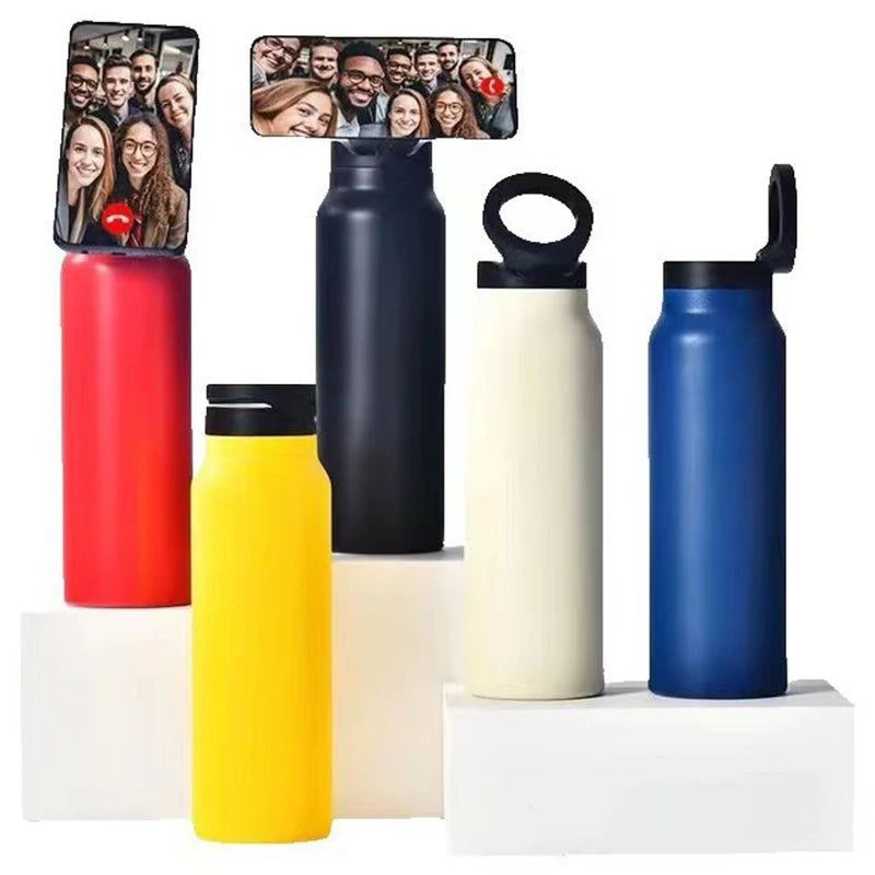 Botella deportiva de acero inoxidable con aislamiento de 24 oz.