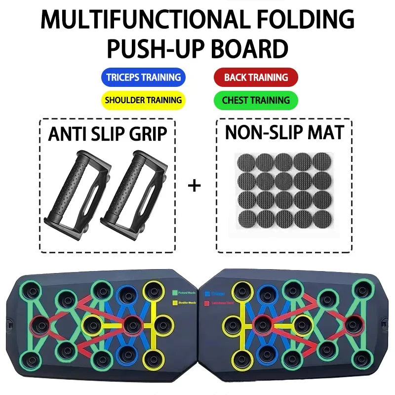 Tabla de flexiones portátil y multifuncional.