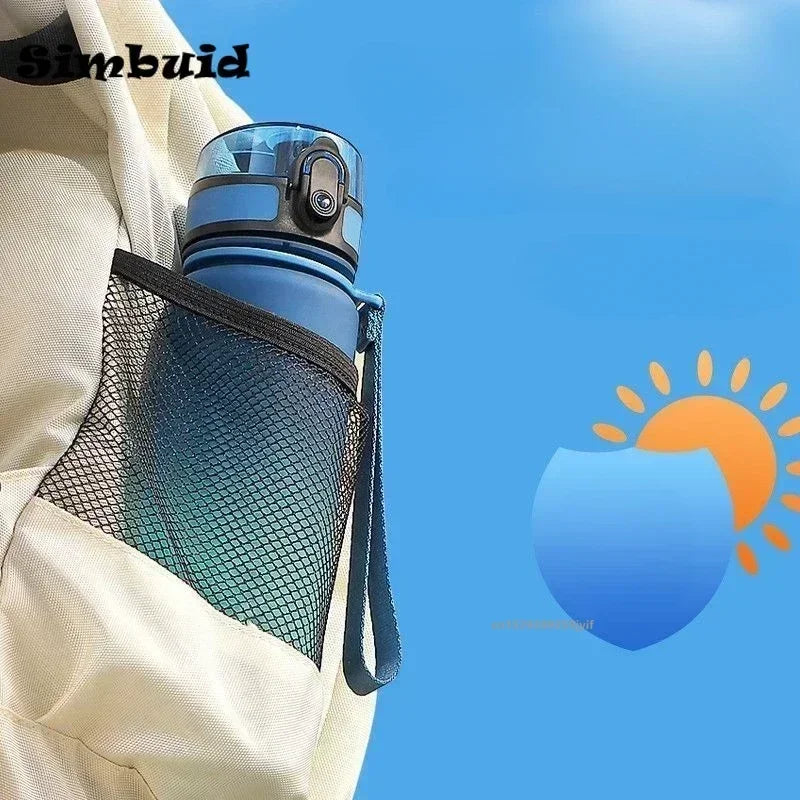 Botella de agua de 1 litro/500 ml/650 ml, deportiva, motivacional.
