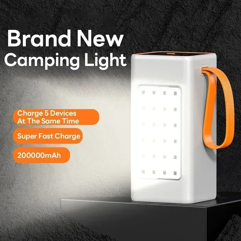 Cargador portátil de 200.000 mAh con carga rápida bidireccional y 120 W.