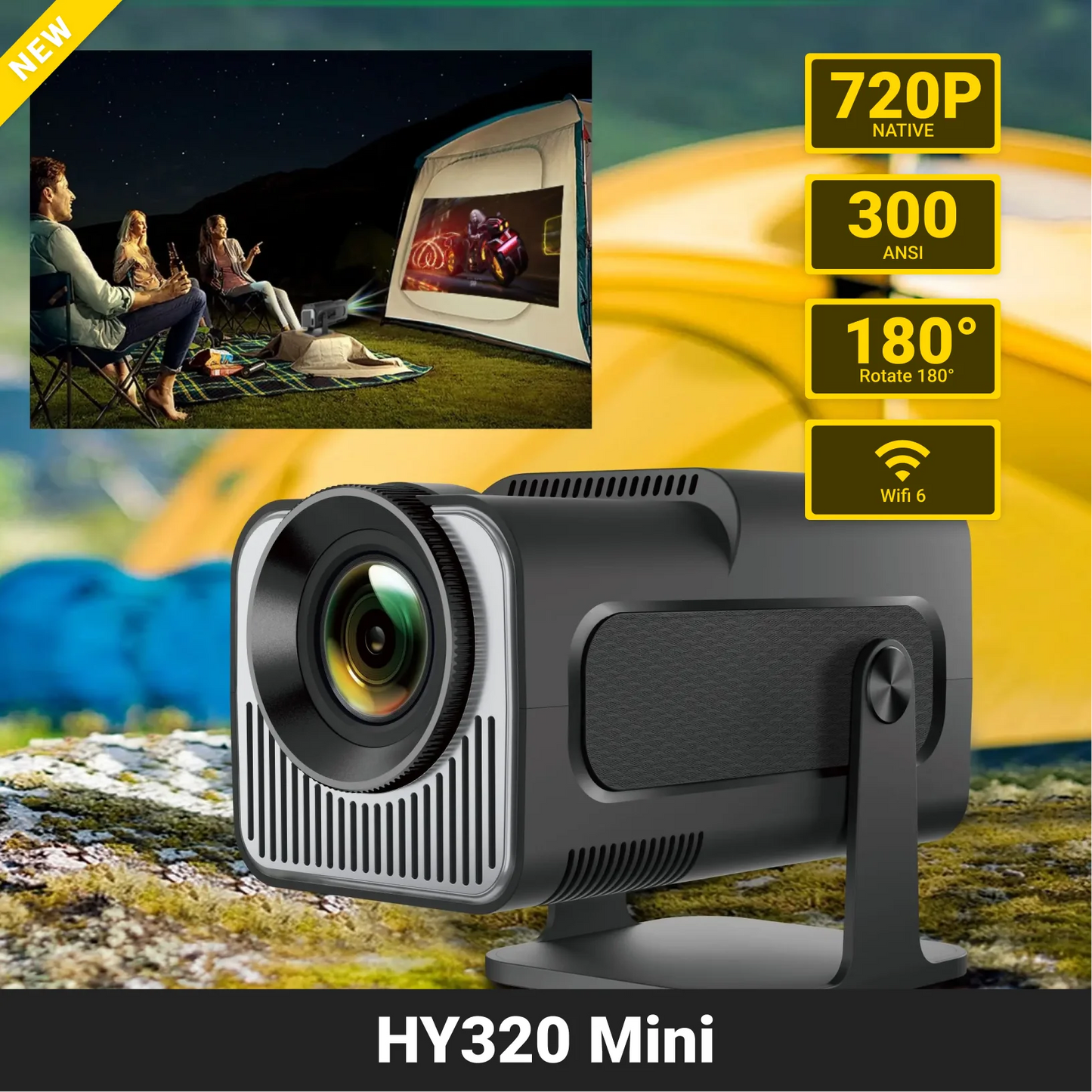 Miniproyector HY320 con Android 11.